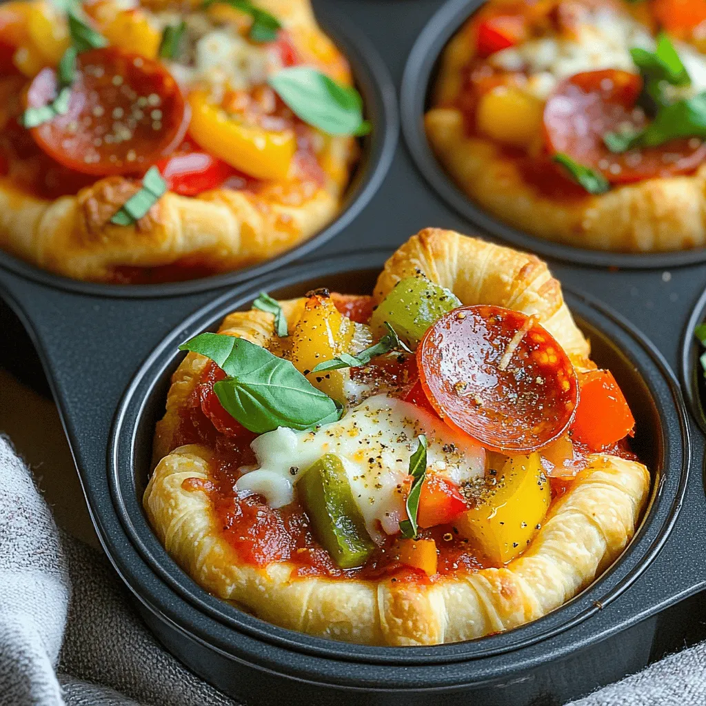 Mini Crescent Roll Deep Dish Pizzas Crispy and Savory