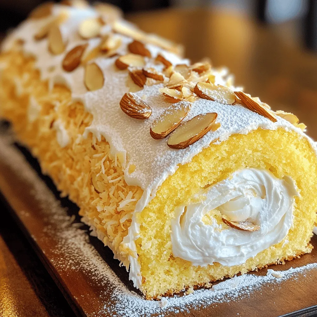 Coconut Almond Swiss Roll Cake Delightful Dessert Guide