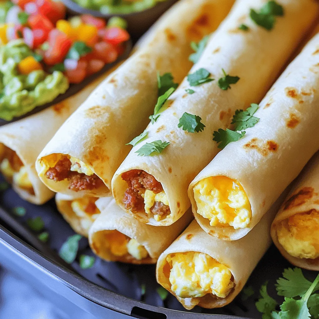 Air Fryer Breakfast Taquitos Crispy and Delicious Meal