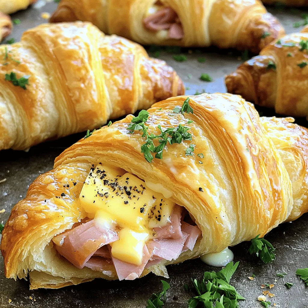 Baked Ham and Cheese Croissants Quick and Tasty Recipe