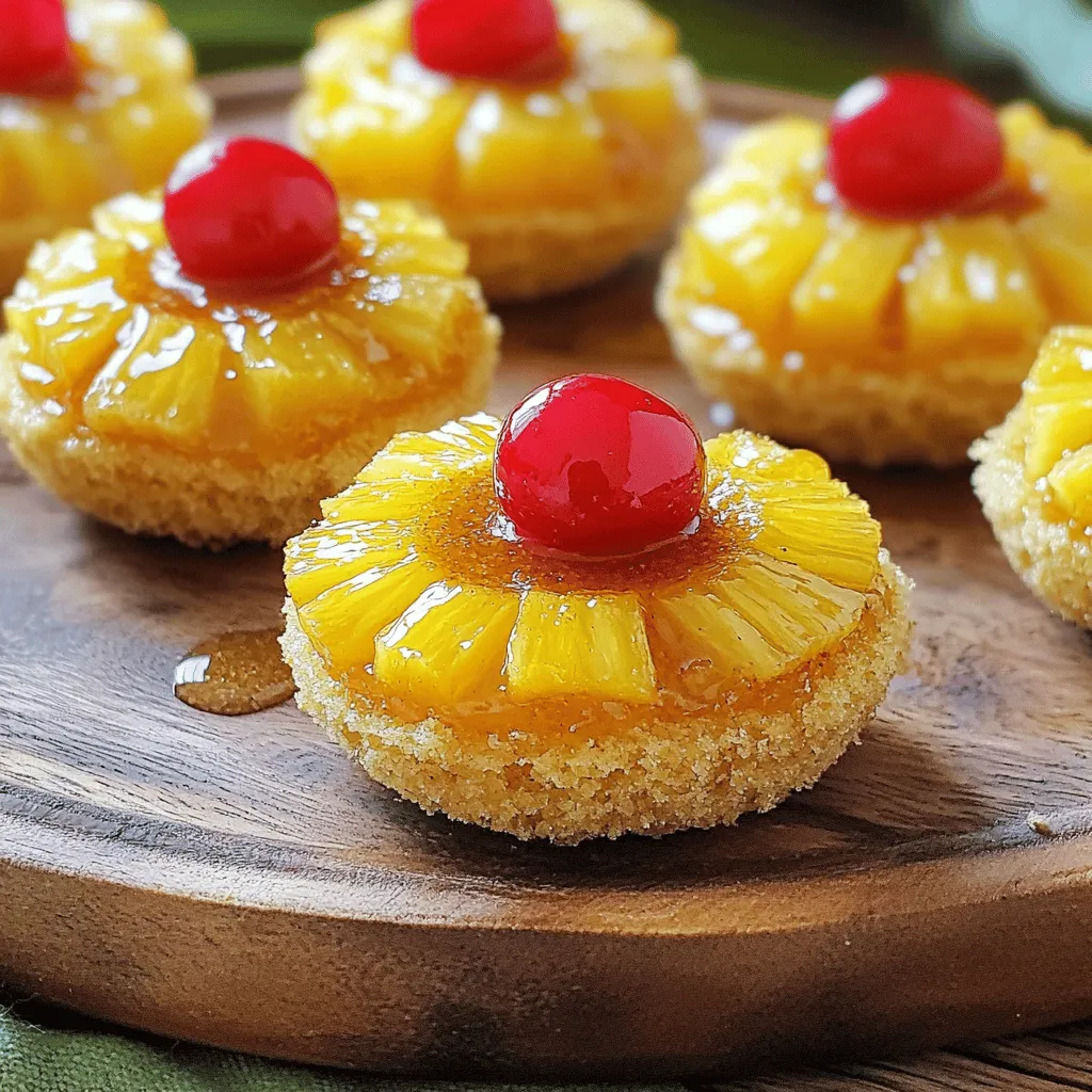 To make the Instant Pot Pineapple Upside Down Bites, gather these items: - 1 cup crushed pineapple, well-drained - 1/2 cup brown sugar - 1/4 cup unsalted butter, melted - 1 teaspoon vanilla extract - 1 cup all-purpose flour - 1 teaspoon baking powder - 1/4 teaspoon salt - 1/3 cup milk - 1 egg