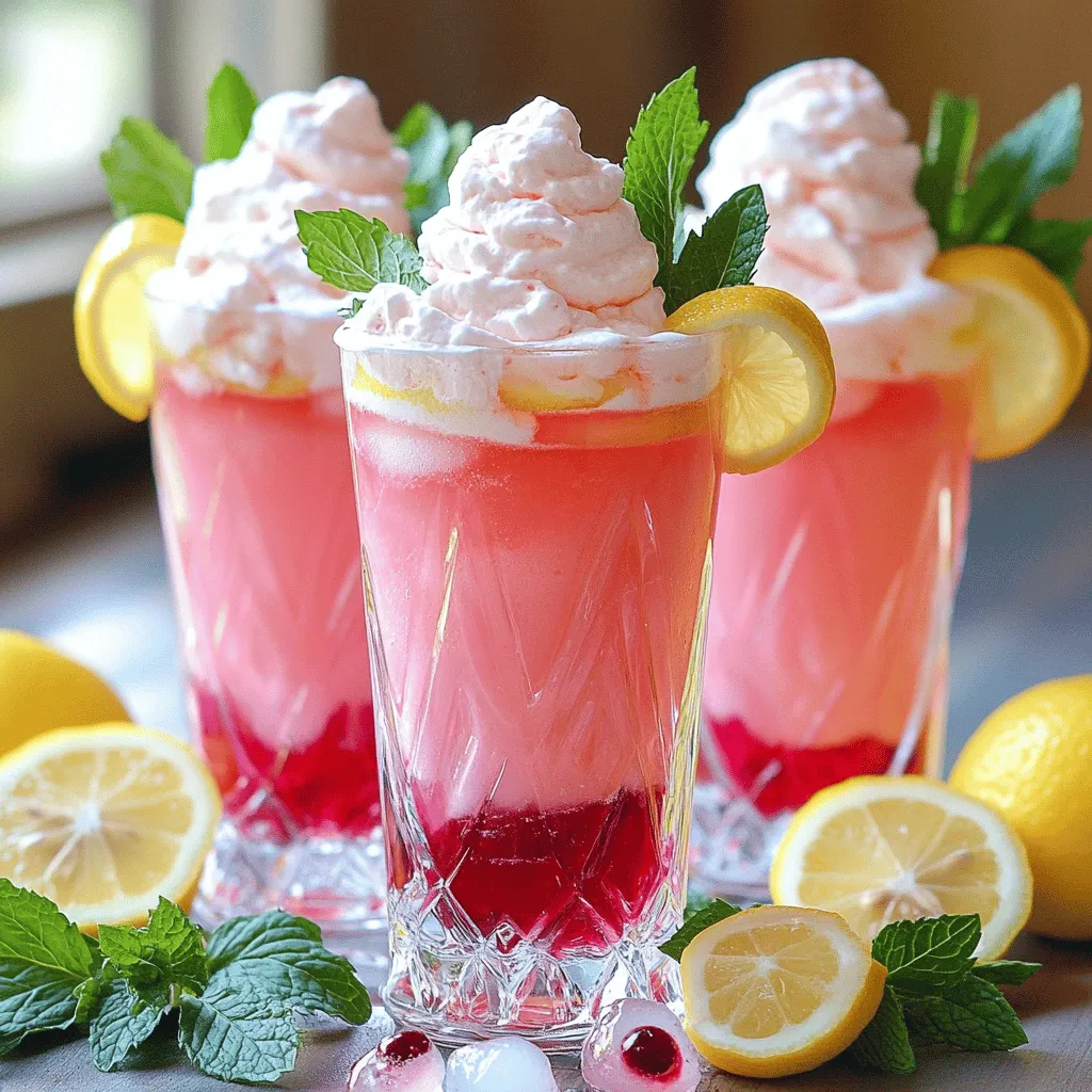 Whipped Pink Lemonade Fresh and Refreshing Drink