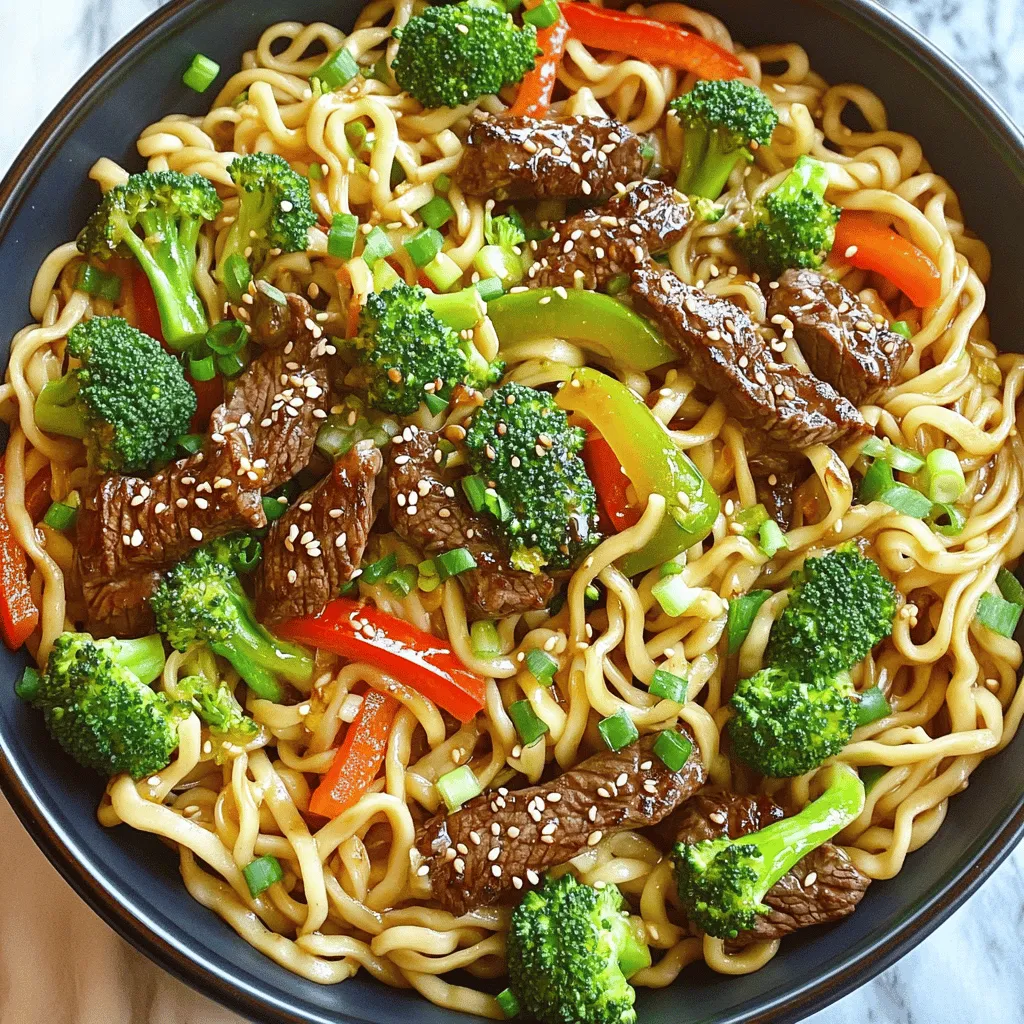 Beef Broccoli Noodles Tasty Stir-Fry Delight