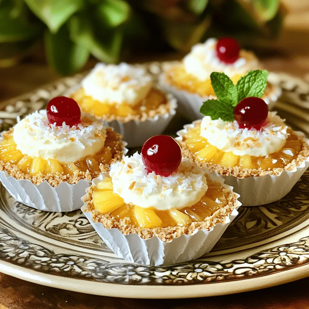 Mini Pineapple Upside-Down Cheesecakes Delightful Treat