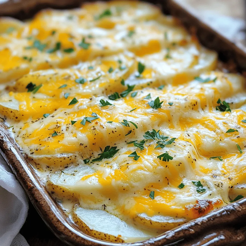 To make the best scalloped potatoes, you need some key ingredients. First, you will want to choose the right type of potatoes. Russet potatoes work great because they are starchy and creamy. Their texture helps create that melt-in-your-mouth feel.