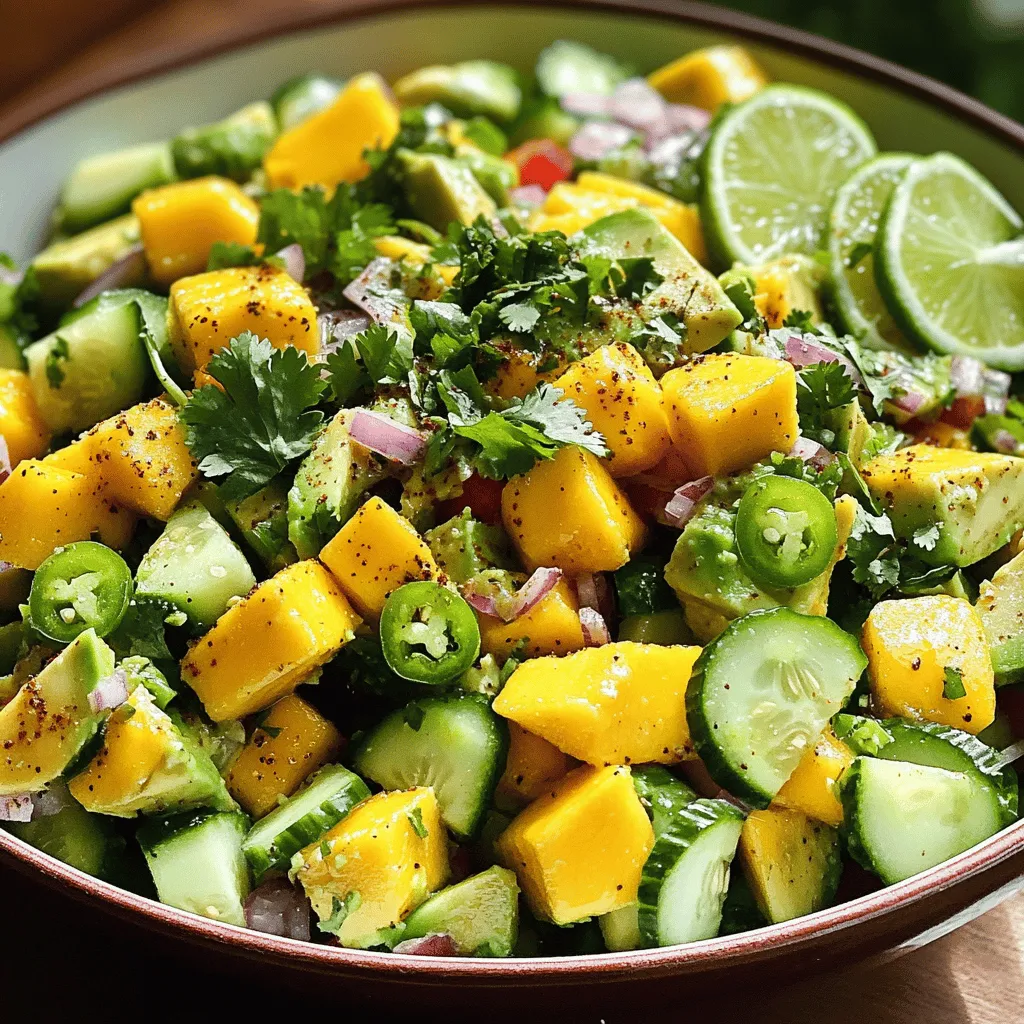 Lively Avocado and Mango Salad Fresh and Flavorful Dish