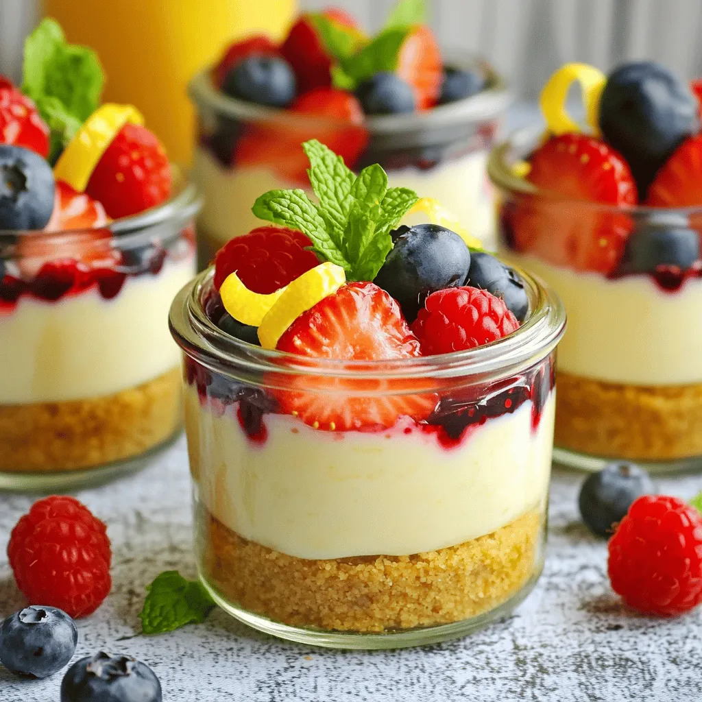 No-Bake Lemon Berry Cheesecake Cups Easy Delight