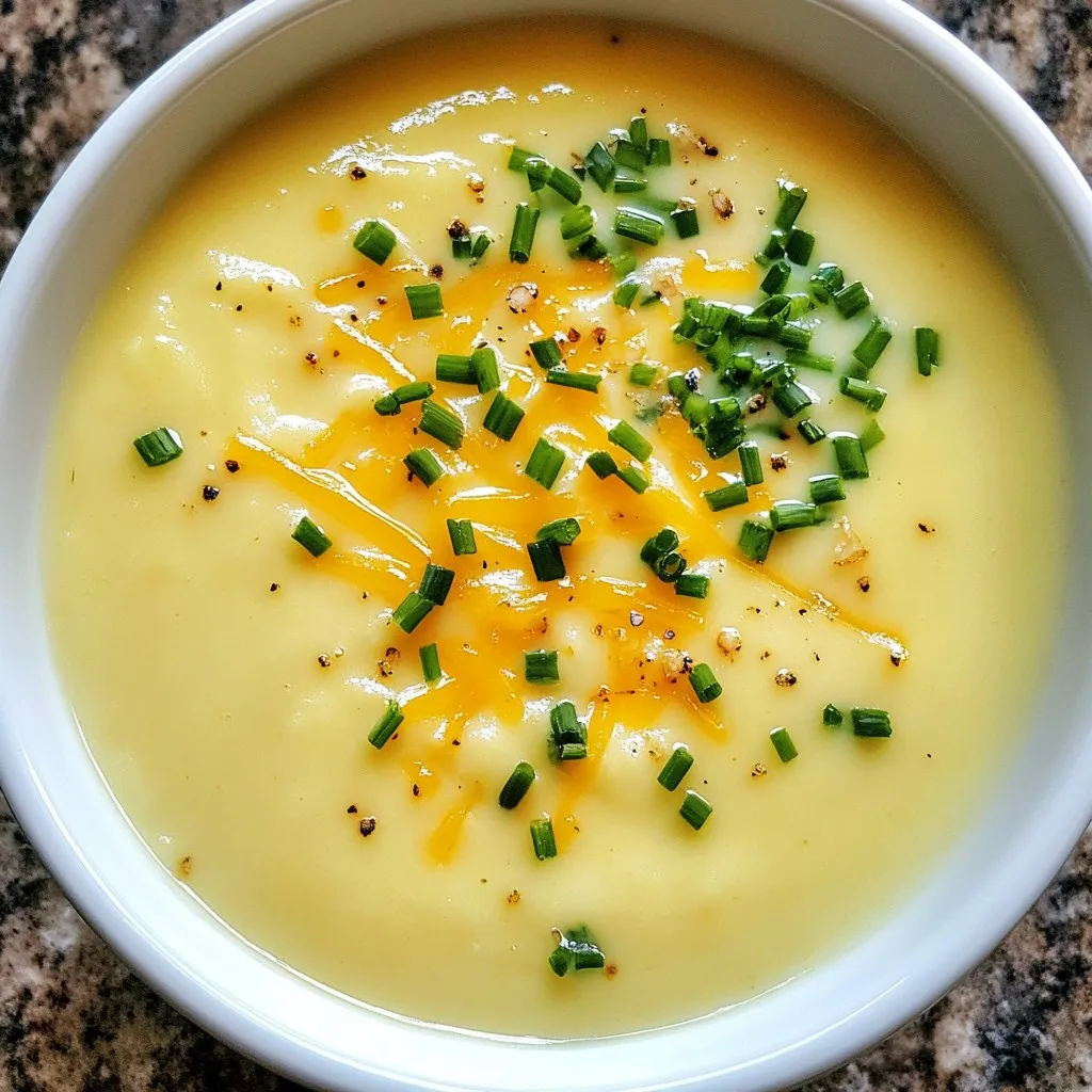Creamy Cheddar Garlic Potato Soup Simple and Cozy Dish