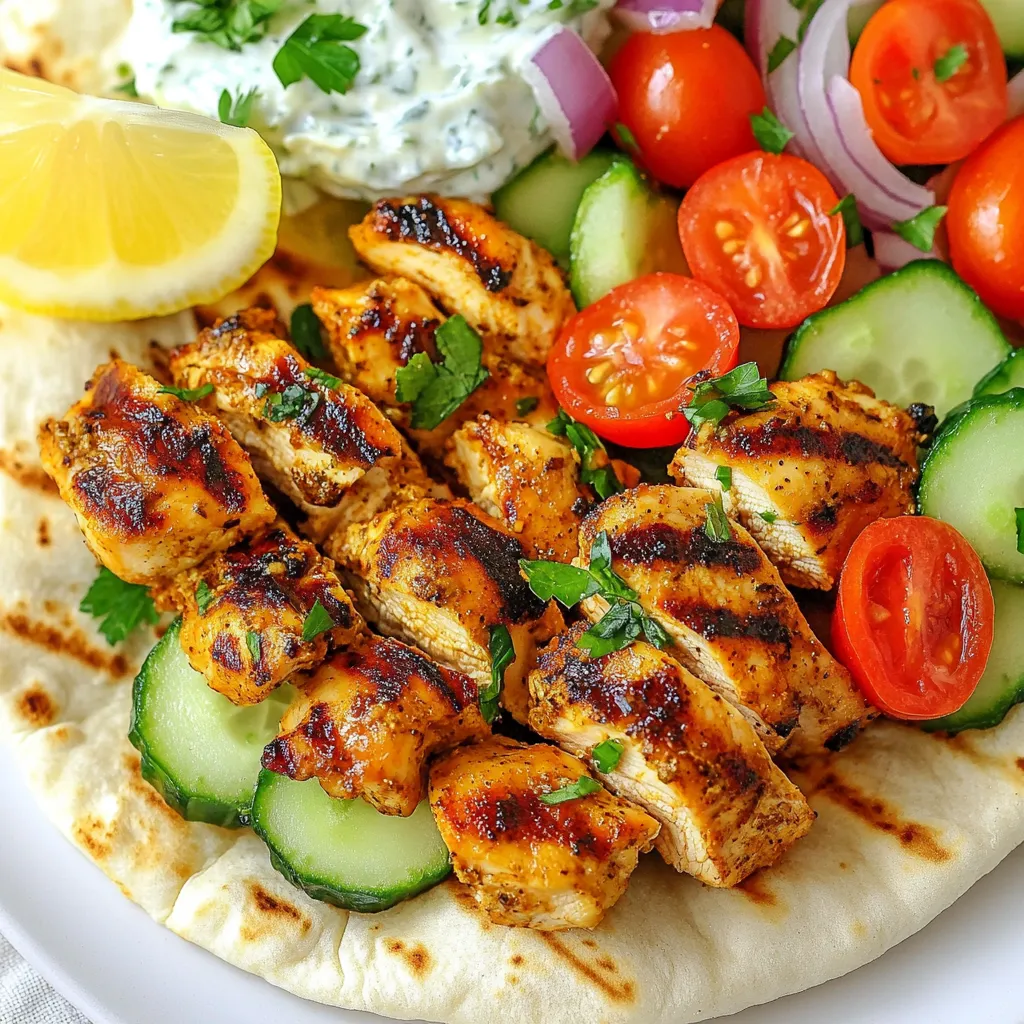 Fast Mediterranean Chicken Gyros Flavorful Quick Meal
