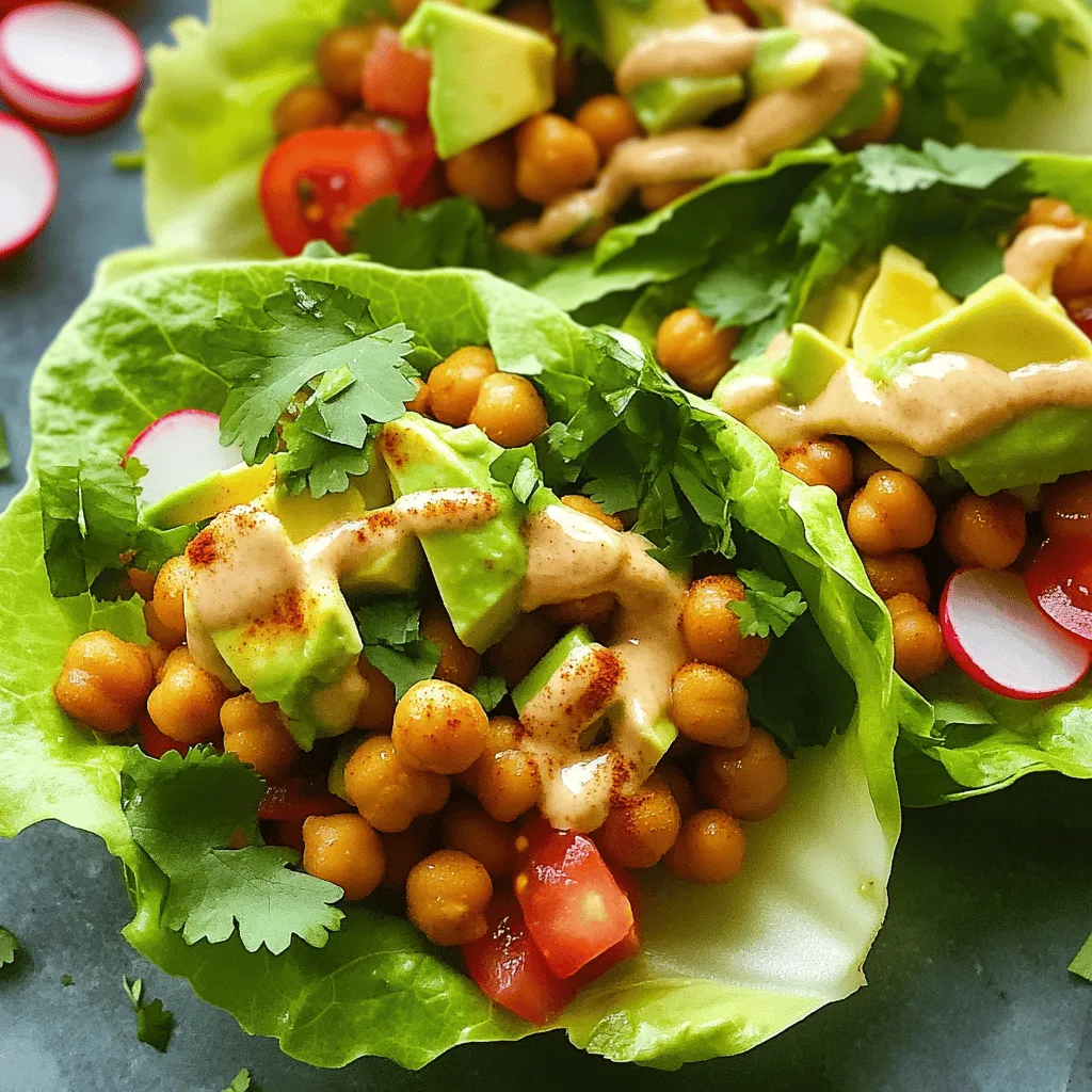 Spicy Chickpea Lettuce Wraps Flavorful and Healthy Dish
