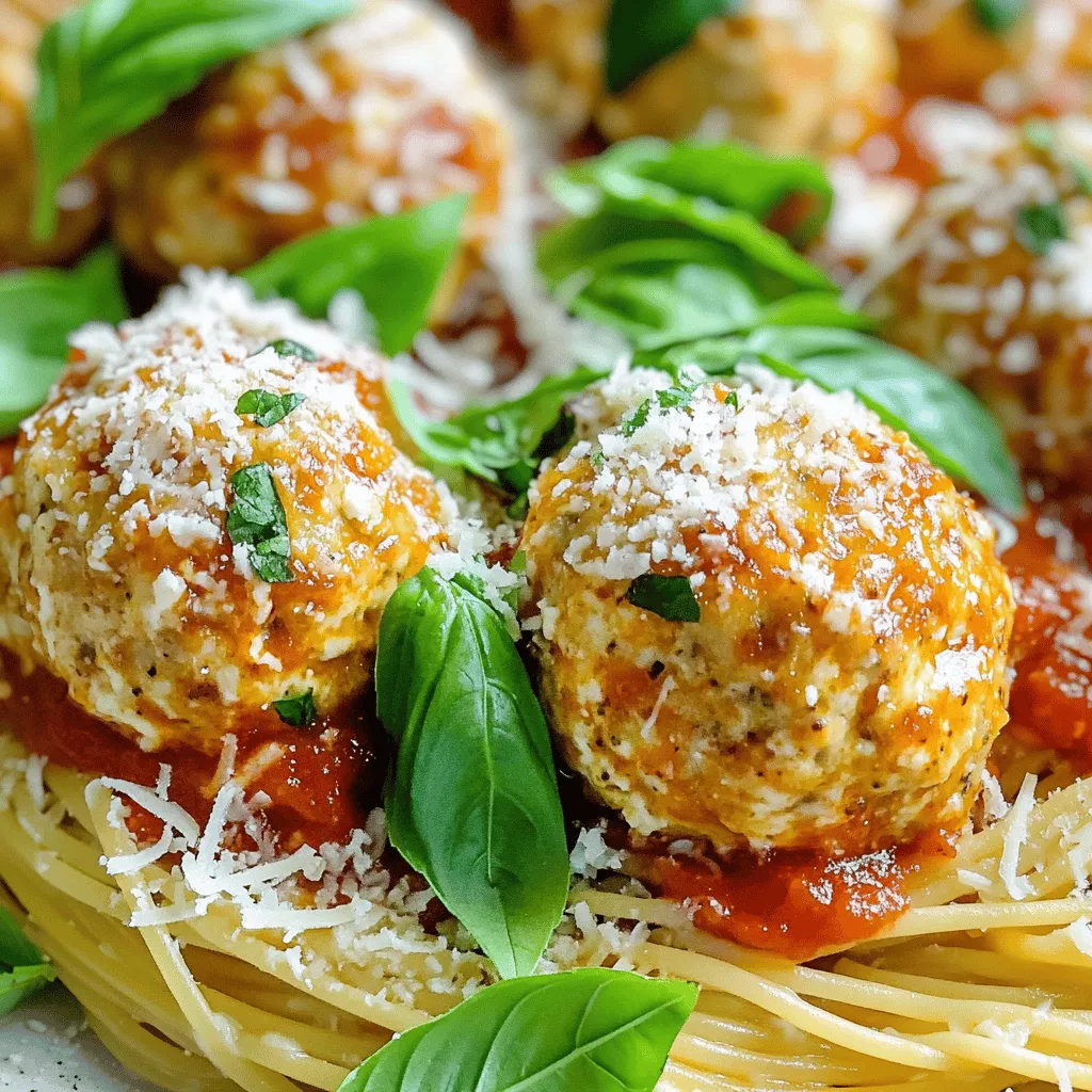 To make baked chicken ricotta meatballs, you need simple ingredients. Gather 1 pound of ground chicken, 1/2 cup of ricotta cheese, and 1/4 cup of grated Parmesan cheese. You also need 1/2 cup of breadcrumbs, 1 large egg, 2 cloves of minced garlic, and spices like oregano and basil. Don