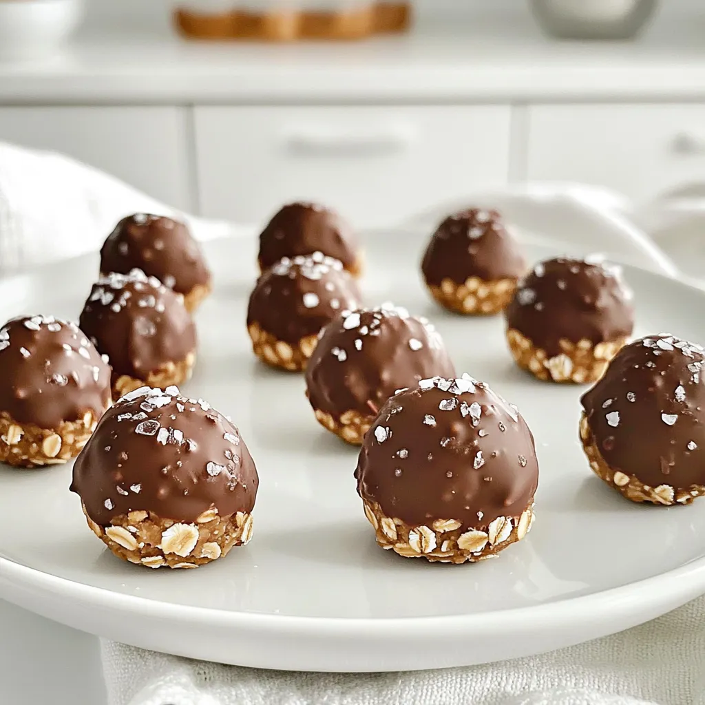 No-Bake Chocolate Peanut Butter Oat Bites Delight