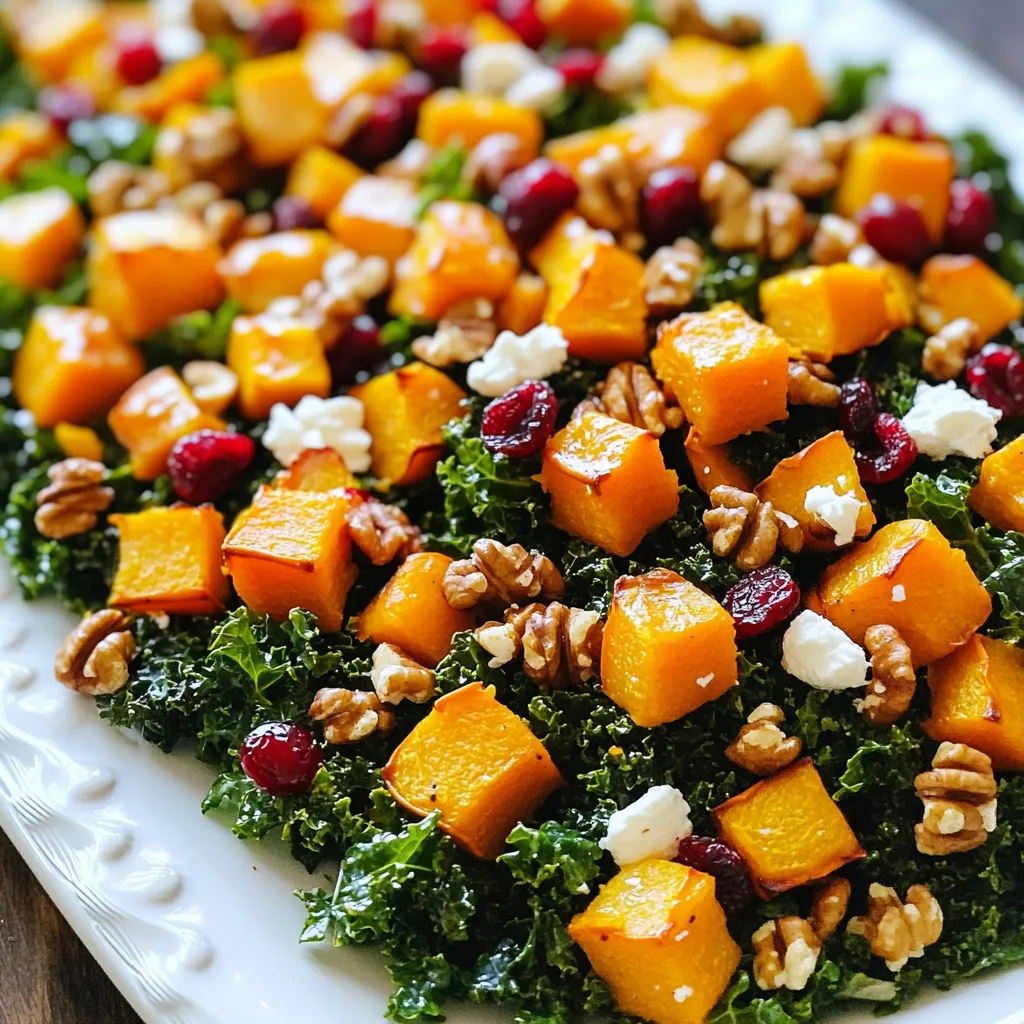 Roasted Butternut Squash Kale Salad Flavorful Delight