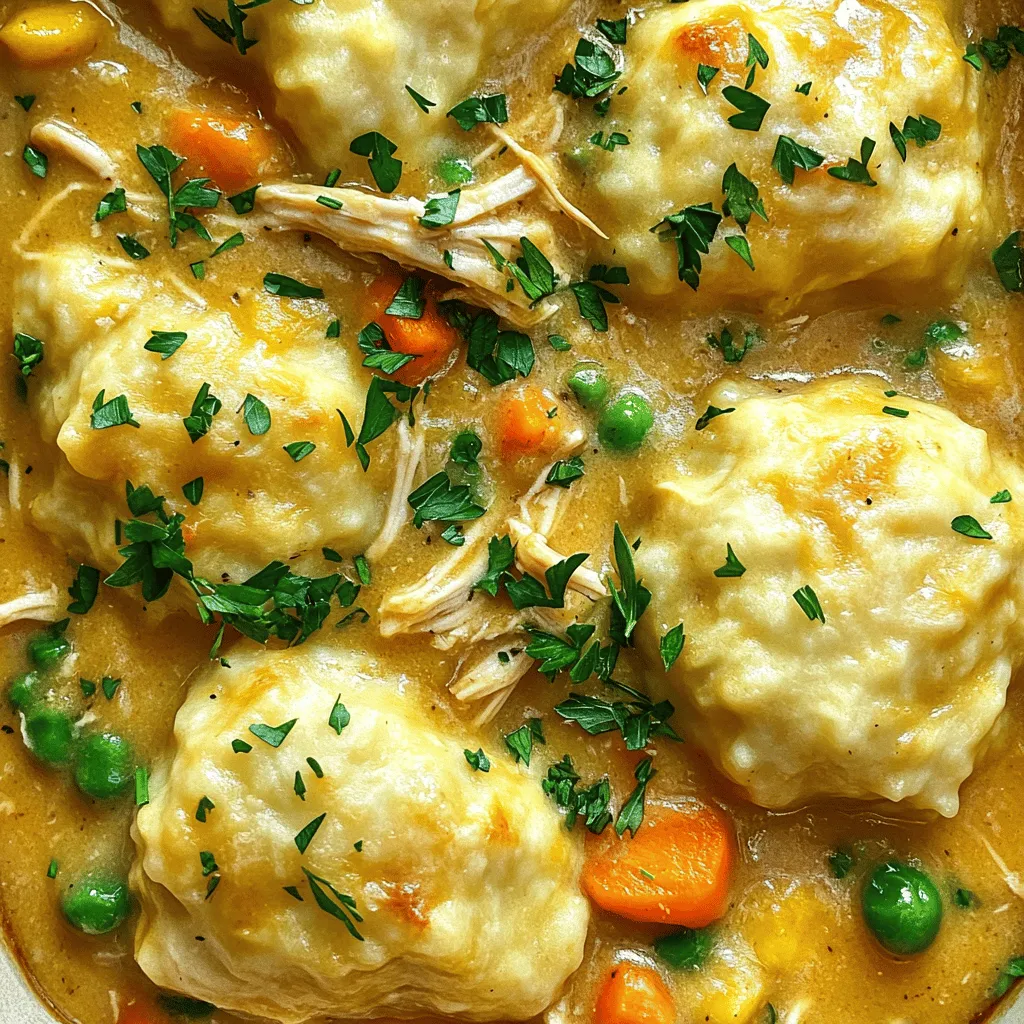 The main ingredients for chicken and dumplings casserole make it tasty and filling. You need chicken, mixed vegetables, and broth. I like to use 2 cups of cooked chicken. Shredded chicken works best. It adds great flavor and texture.