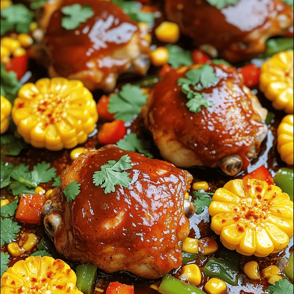 BBQ Chicken and Corn Sheet Pan Delightful Meal