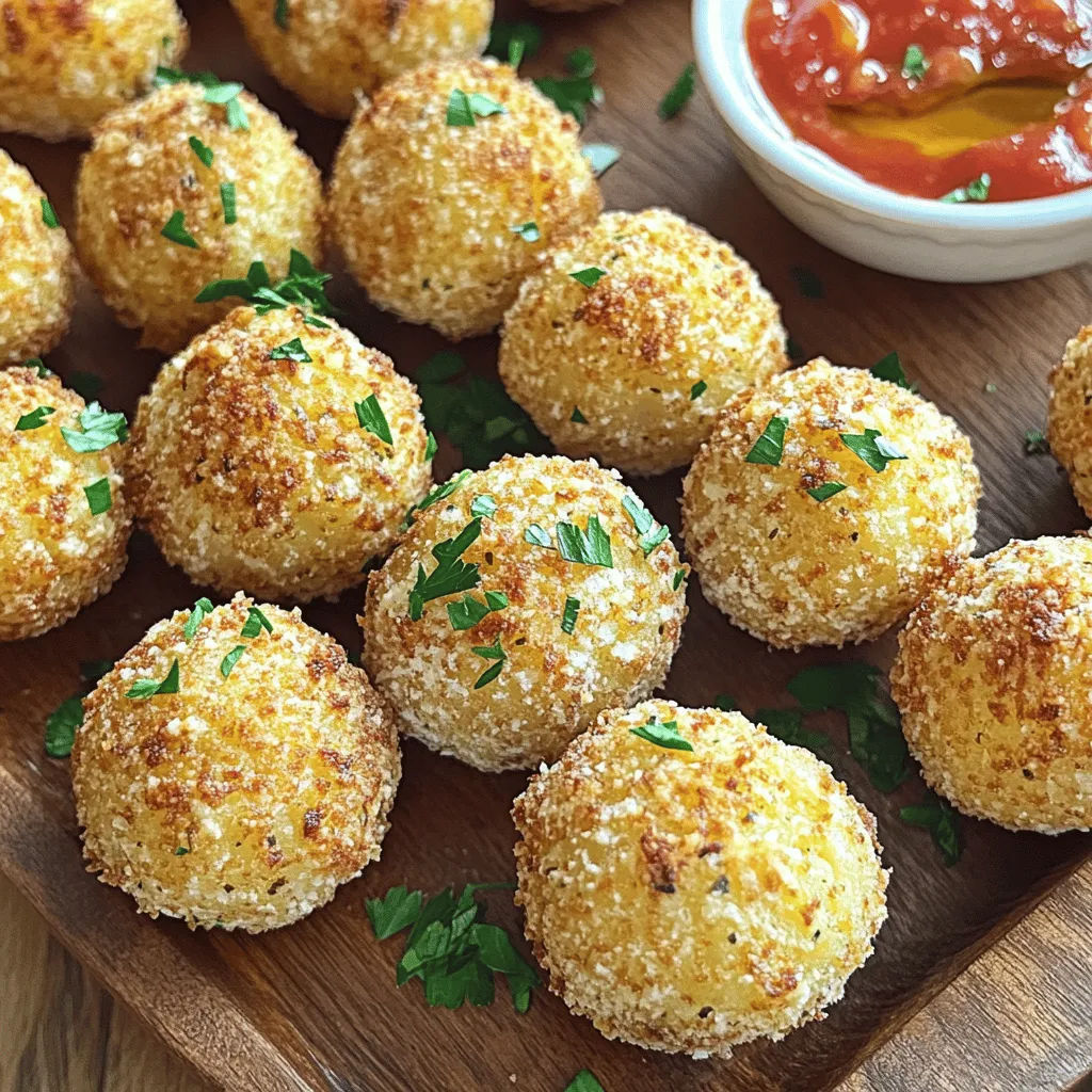 Crispy Parmesan Garlic Potato Balls Simple Snack Idea