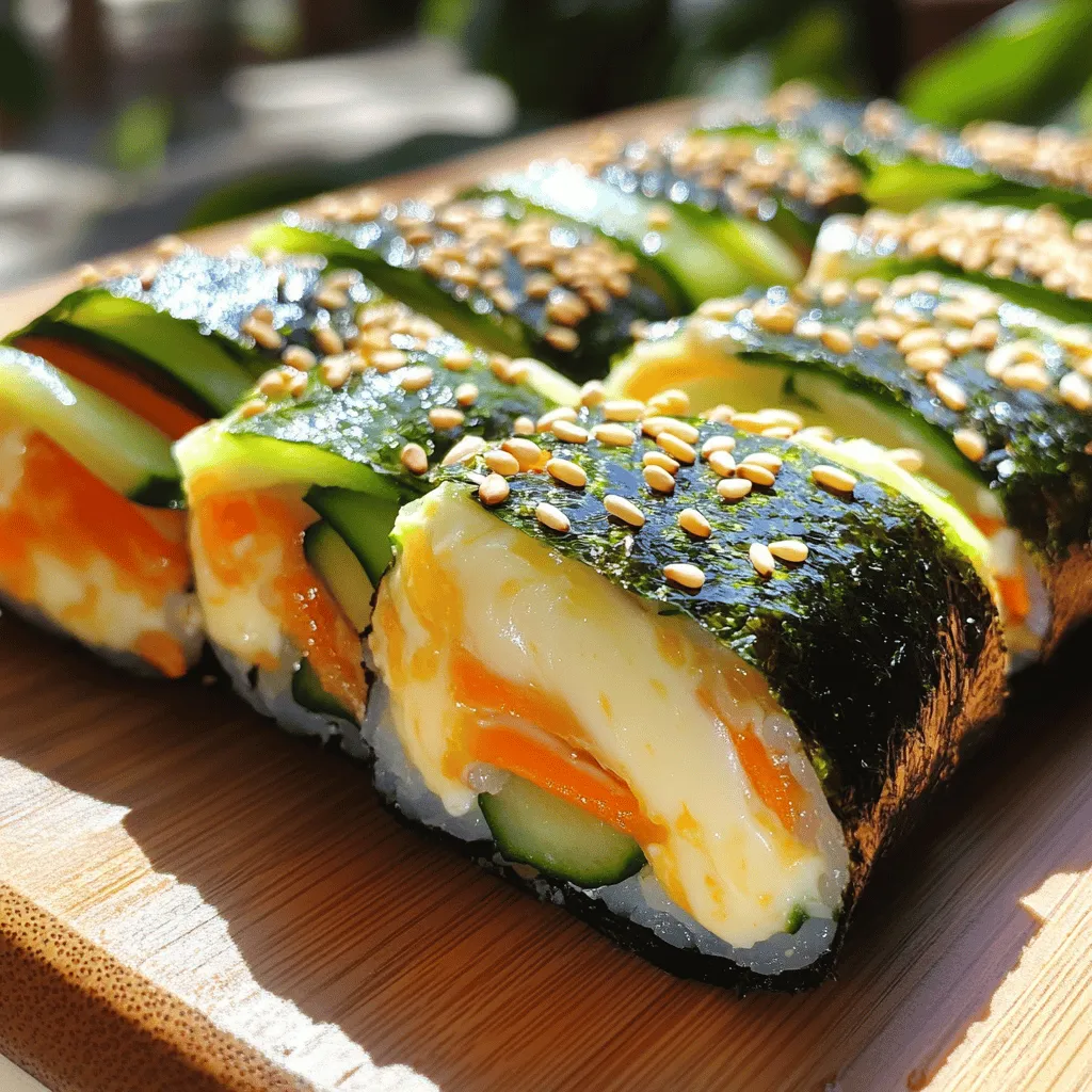 Korean Cheese Kimchi Kimbap Flavorful and Simple Dish