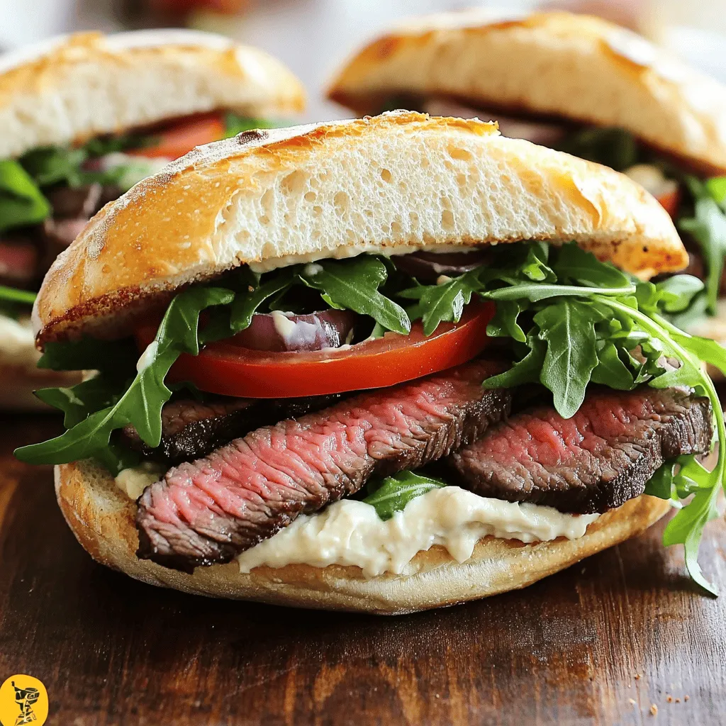Savory Steak Sandwich with Garlic Aioli Recipe