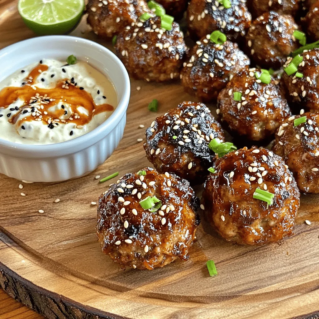 Korean BBQ Meatballs with Spicy Mayo Dip Recipe