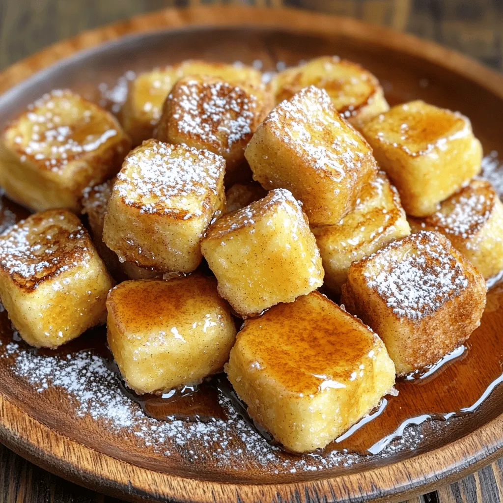 Cinnamon Roll French Toast Bites are a fun twist on two classic dishes. They combine the warm, sweet taste of cinnamon rolls with the fluffy texture of French toast. This dish is perfect for breakfast or brunch. People love them because they are bite-sized, easy to eat, and full of flavor.