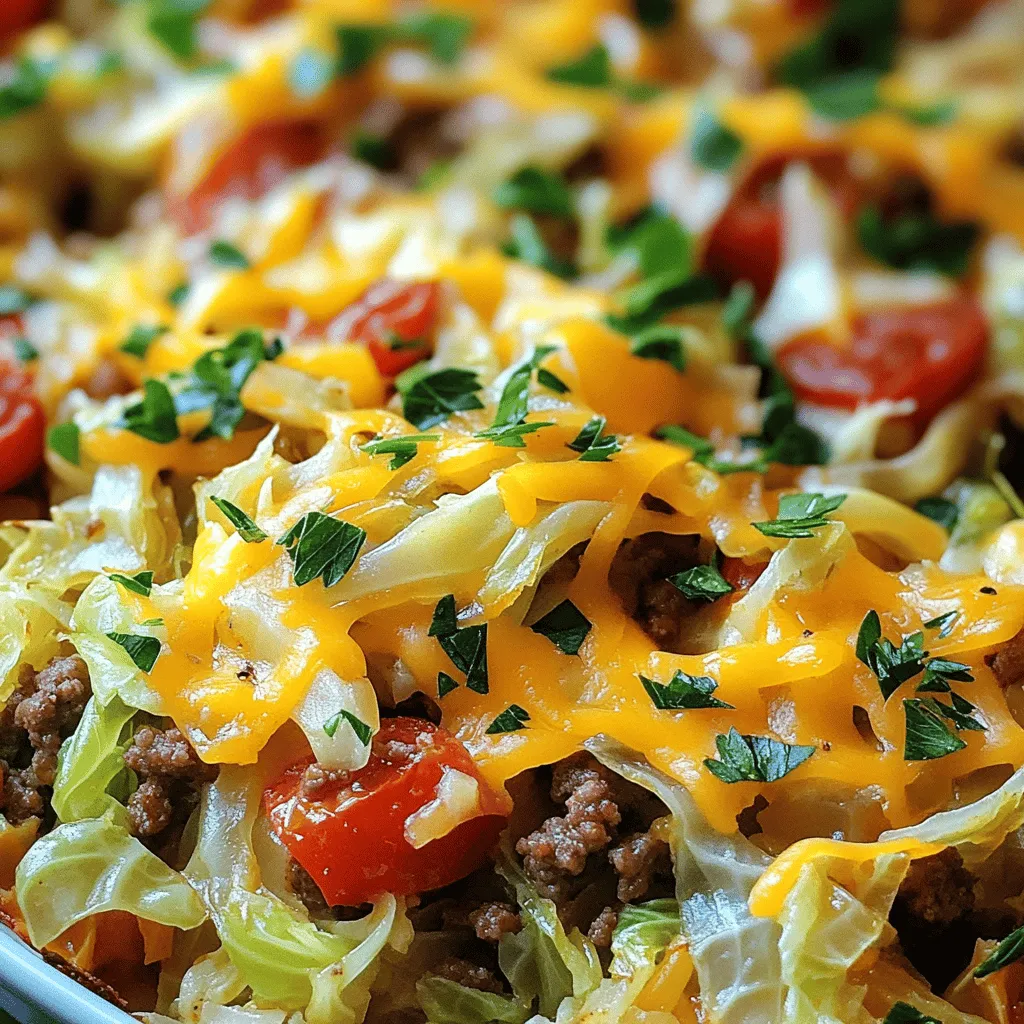 Comforting Cabbage and Ground Beef Casserole Delight