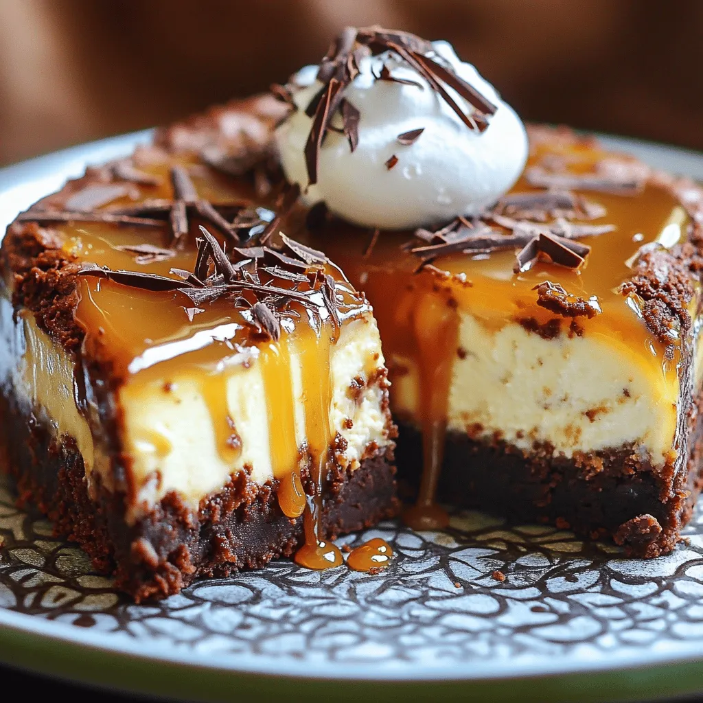 To make an easy caramel brownie cheesecake, you need three main layers: brownie, cheesecake, and caramel. Each layer adds a special taste and texture to the dish.