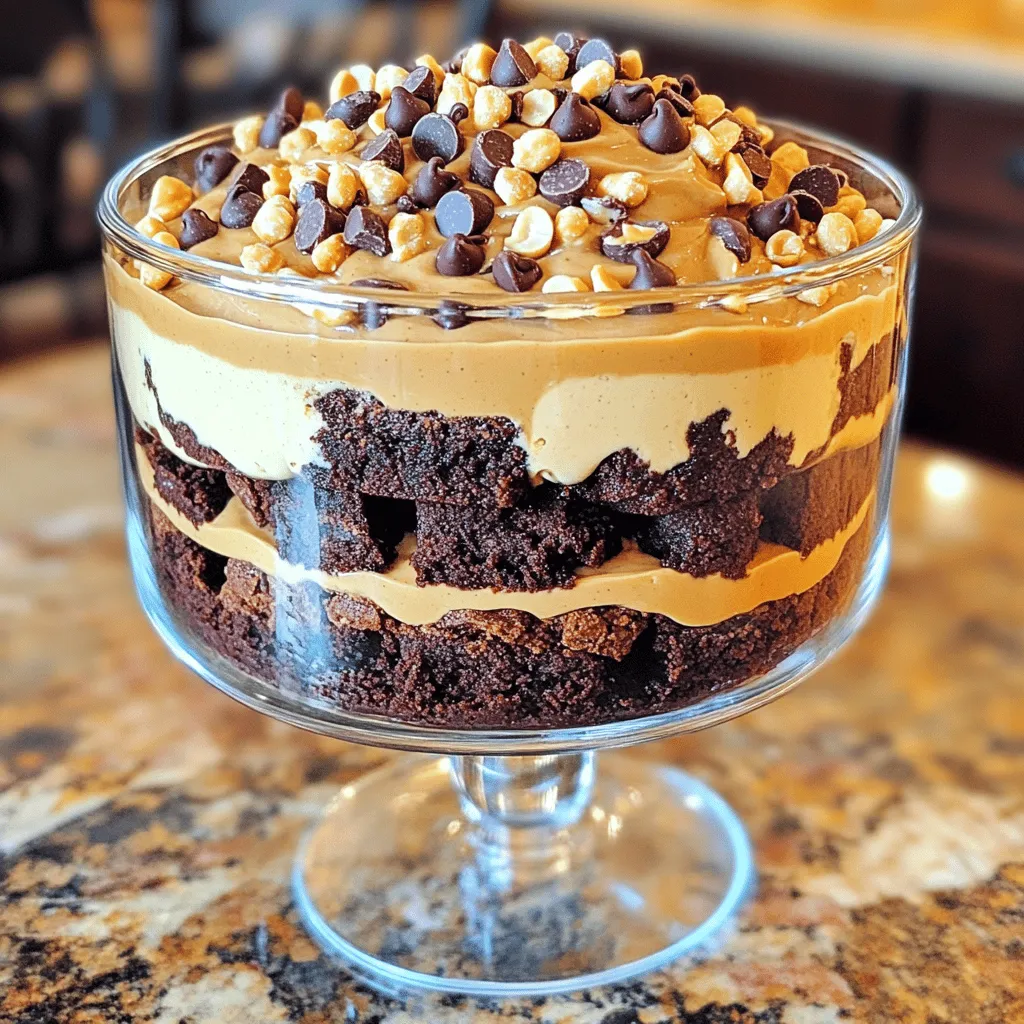 Peanut Butter Fudge Brownie Trifle Delicious Dessert