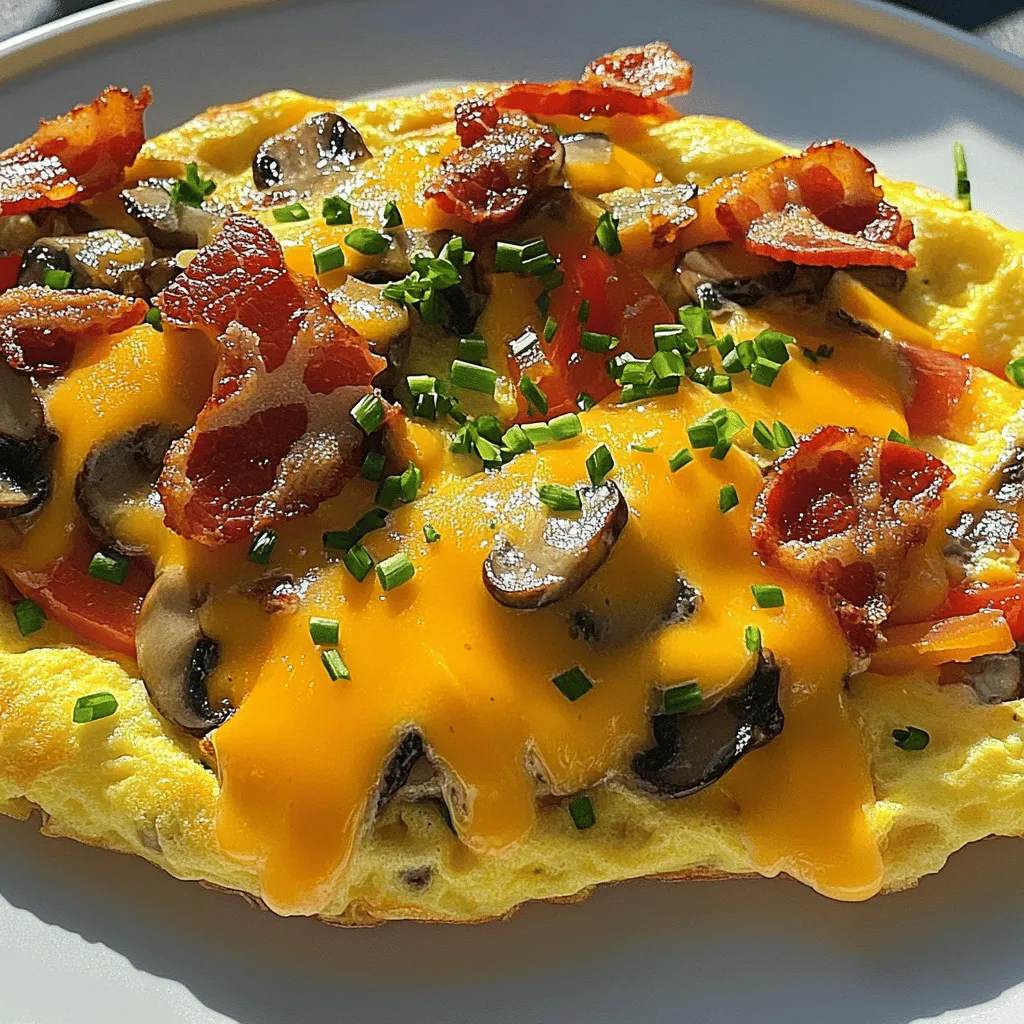 Keto Bacon &#038; Mushroom Omelette Recipe – Tasty One Pan Meal