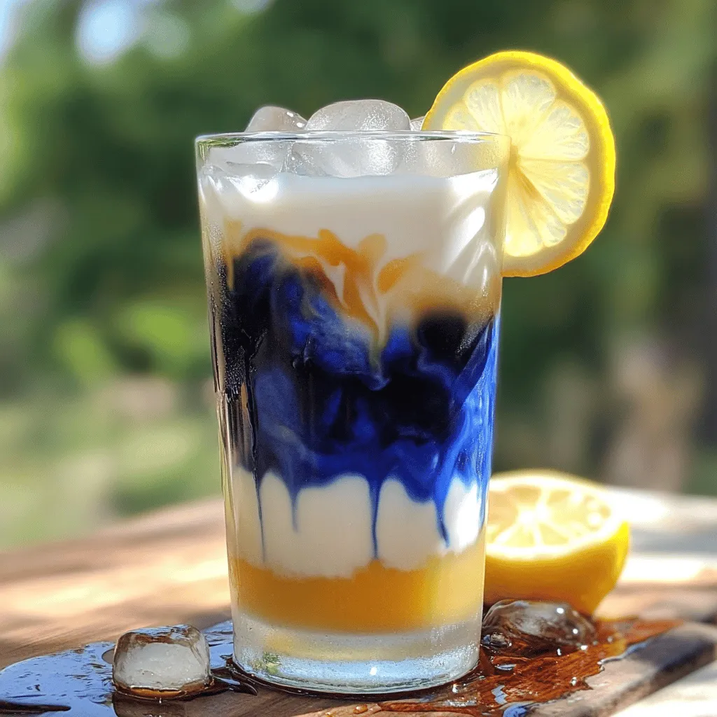Create a Beautiful Iced Butterfly Pea Flower Tea Latte