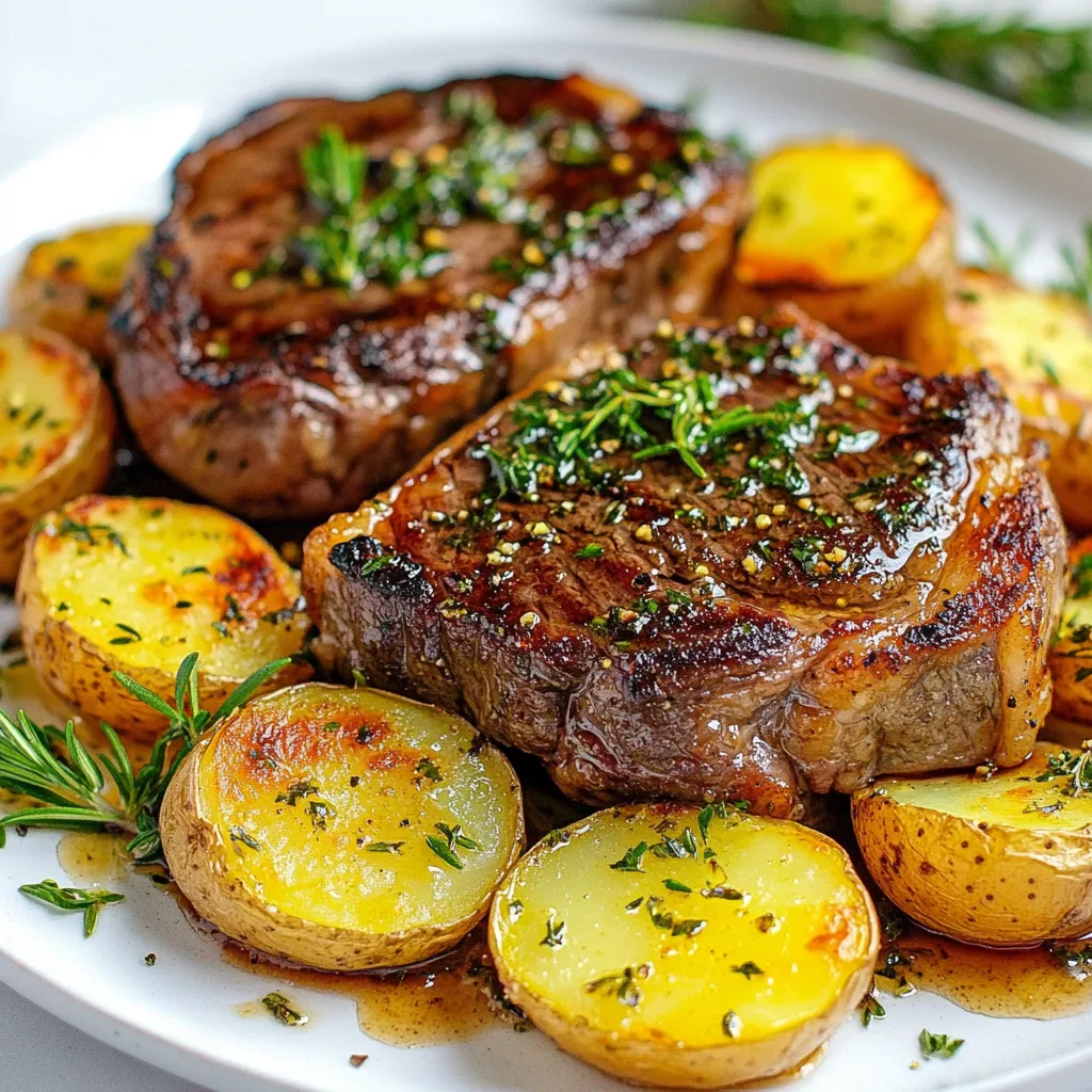 Garlic Butter Steak and Potatoes Skillet Delight