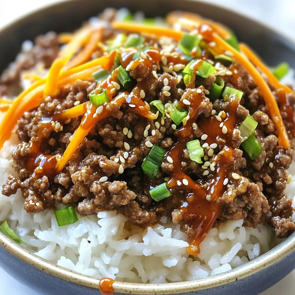 Korean Ground Beef Bowls Flavorful Dinner Delight