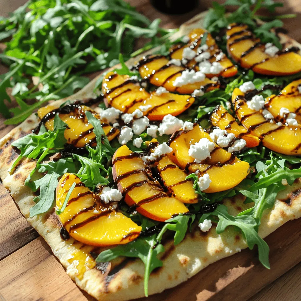 Grilled Peach &#038; Arugula Flatbread Simple and Tasty
