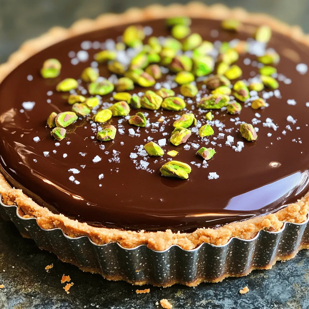 Chocolate Ganache Pistachio Tart Decadent Dessert Delight