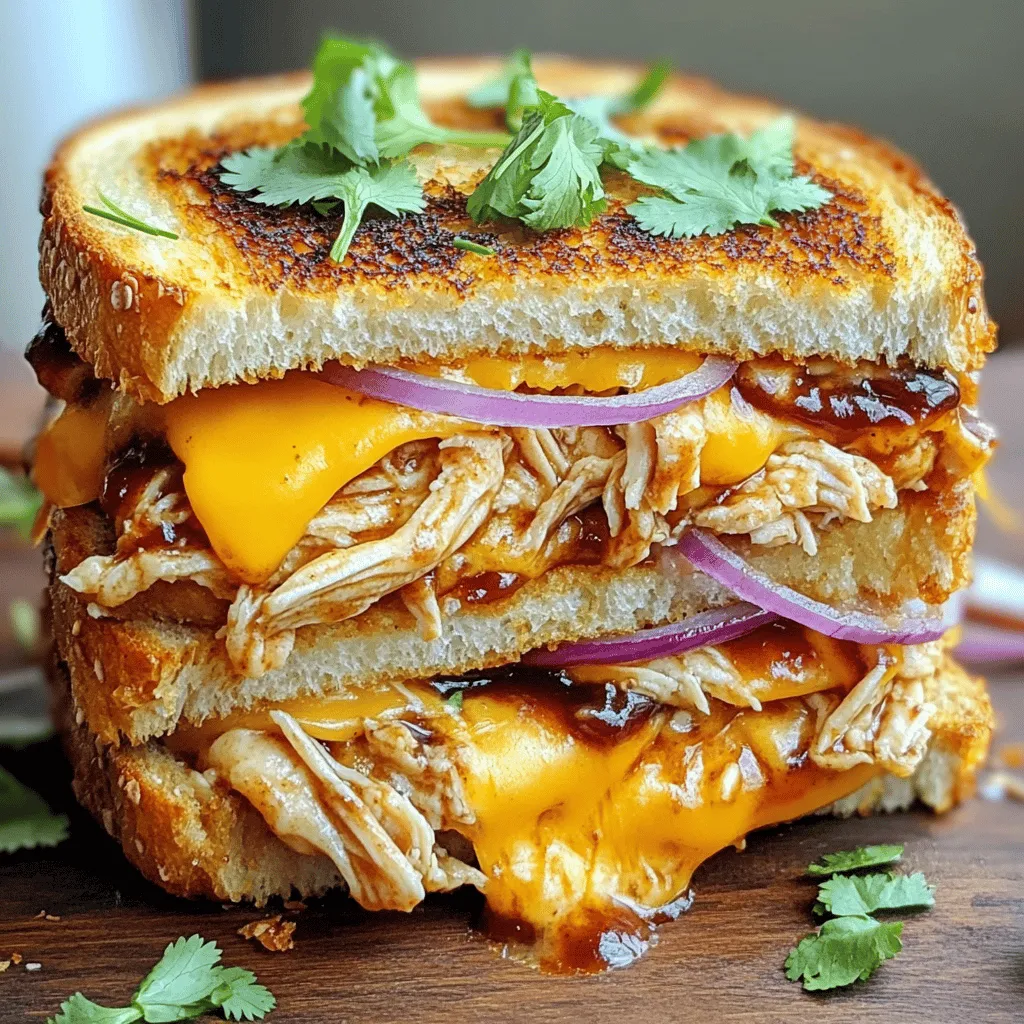 BBQ Chicken Grilled Cheese Flavorful and Simple Meal