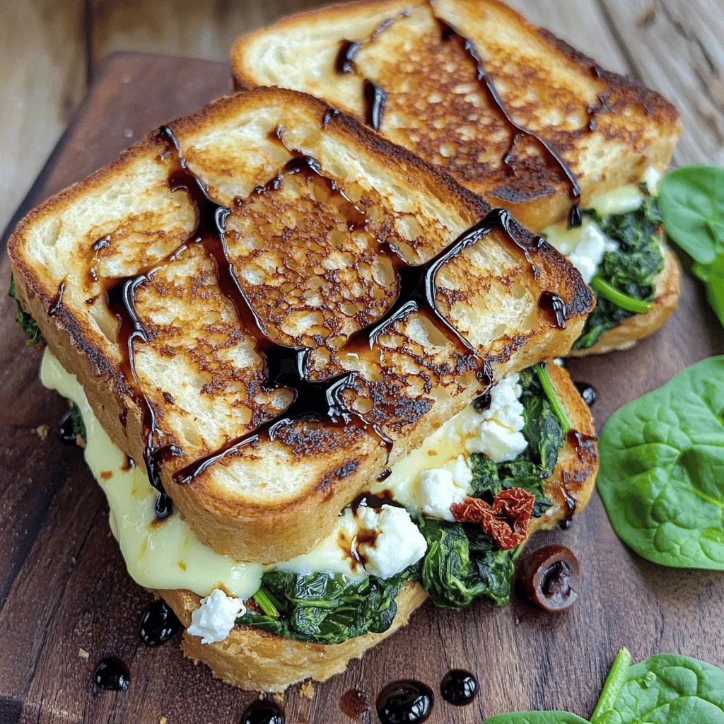 Mediterranean Spinach Grilled Cheese Delight Recipe