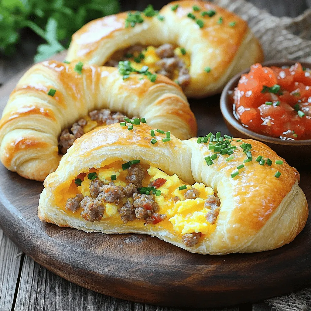 Sausage, Egg, and Cheese Breakfast Rolls Delightful Treat