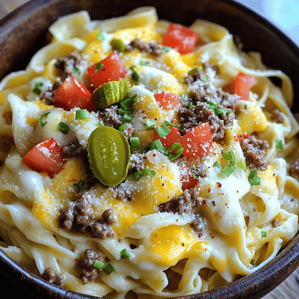 Loaded Cheeseburger Alfredo Creamy Flavorful Dish
