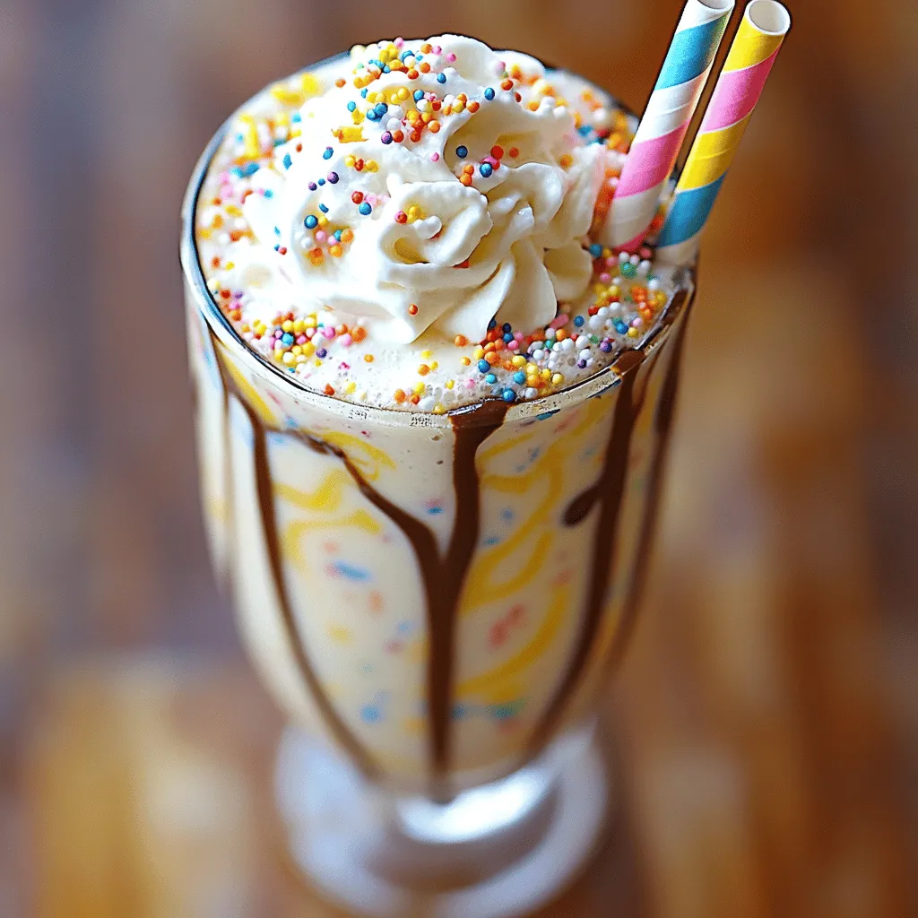 Cake Batter Milkshake Delightfully Creamy Treat