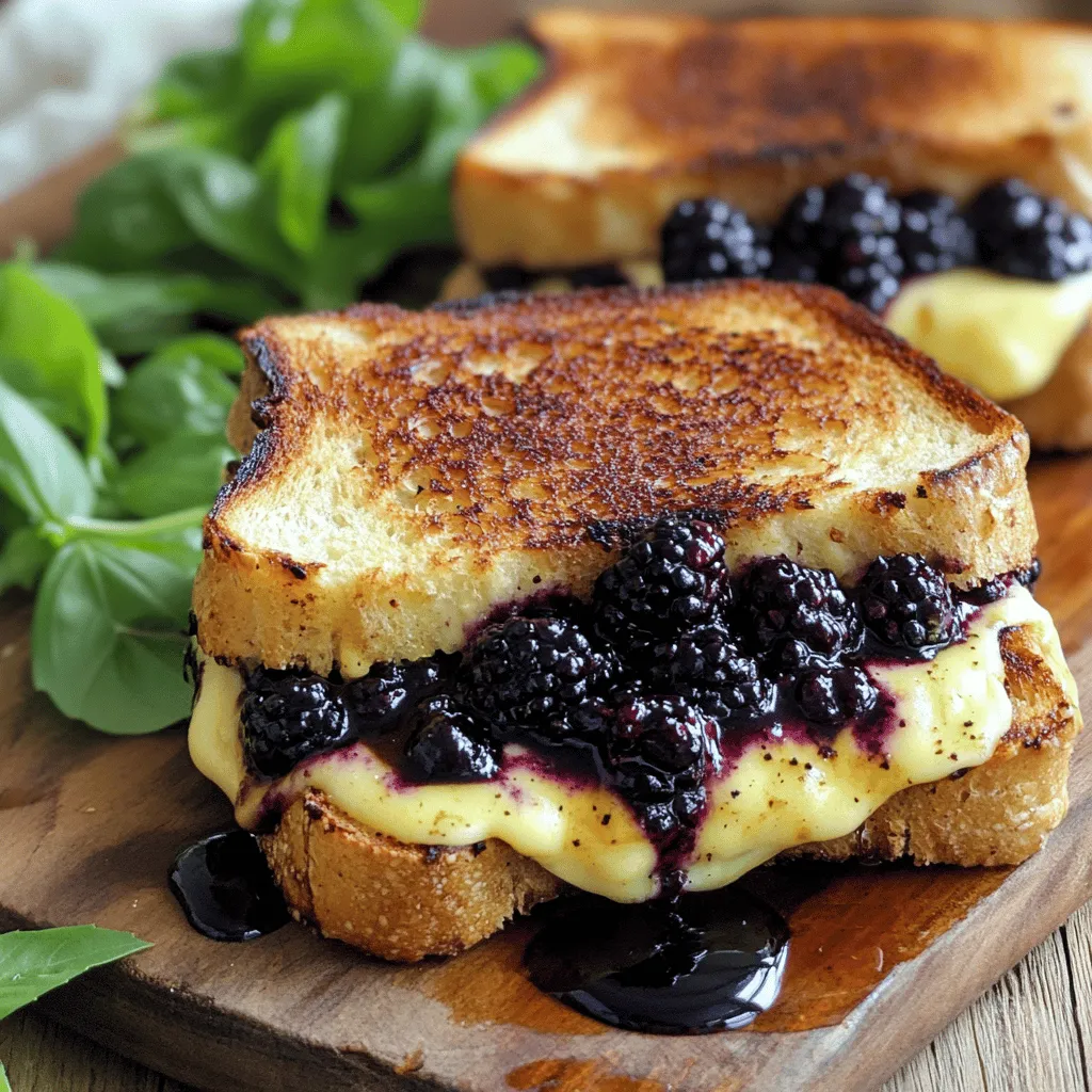 Blackberry Balsamic and Brie Grilled Cheese Delight