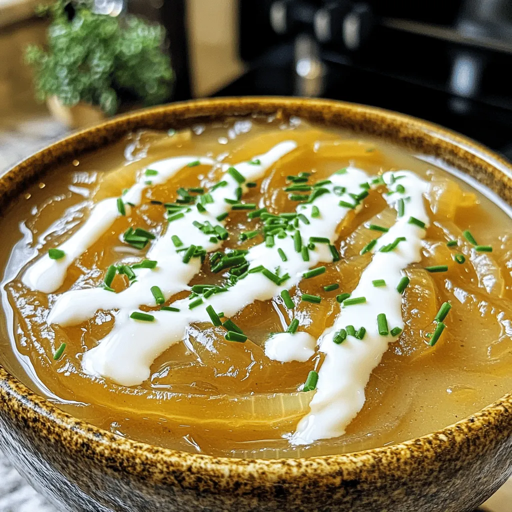 To make a great cream of onion soup, you need a few key ingredients. First, you must choose the right onions. I prefer large yellow onions for their sweet flavor. They caramelize well and add depth to the soup. You can also use sweet onions if you want a milder taste.