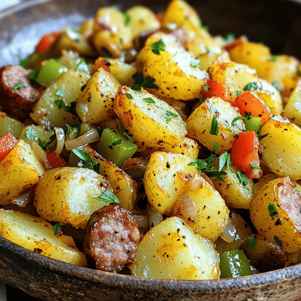 Fried Potatoes with Smoked Polish Sausage Delight
