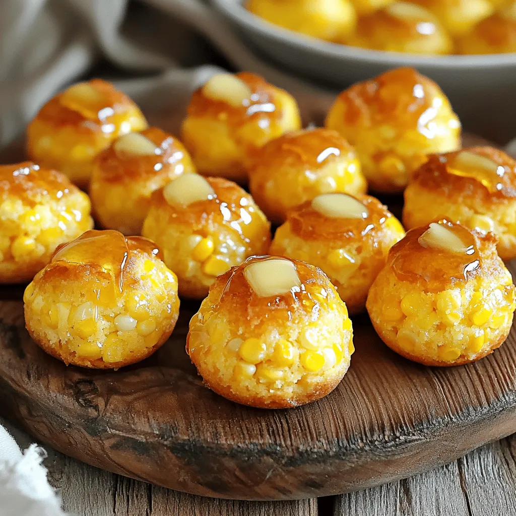 Honey Butter Cornbread Poppers Tasty and Easy Treat