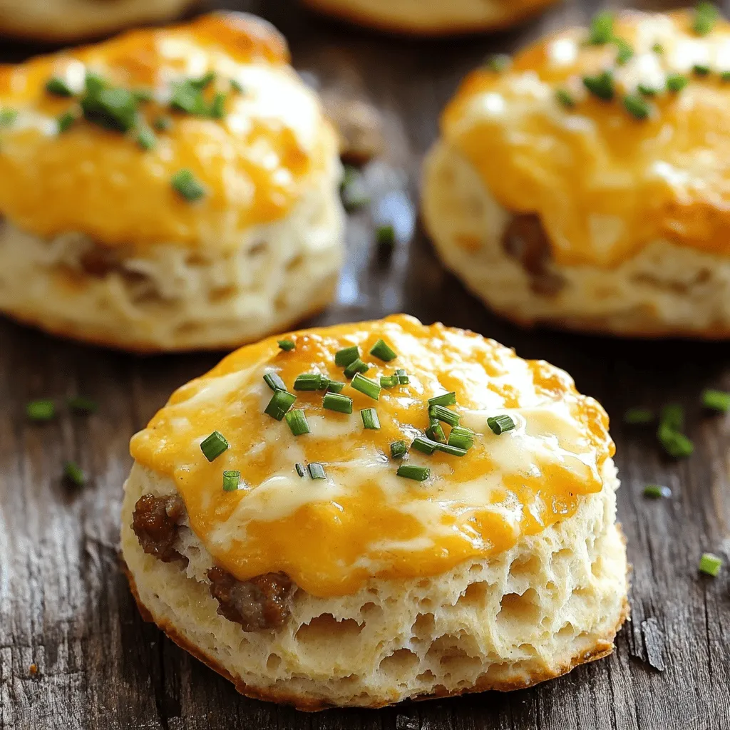Cheesy Sausage Biscuits Perfect for Breakfast Delight