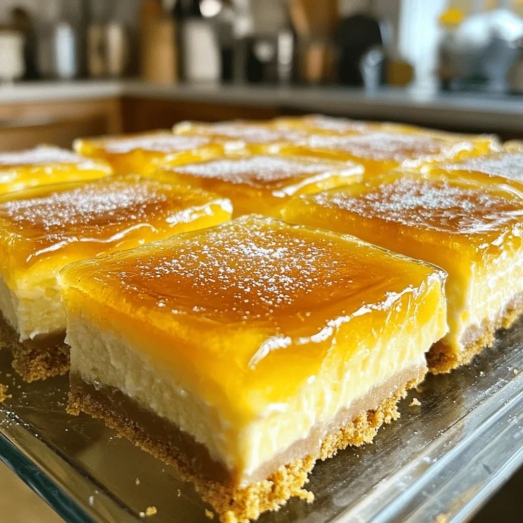 Crème Brûlée Cheesecake Bars Irresistible Dessert Delight