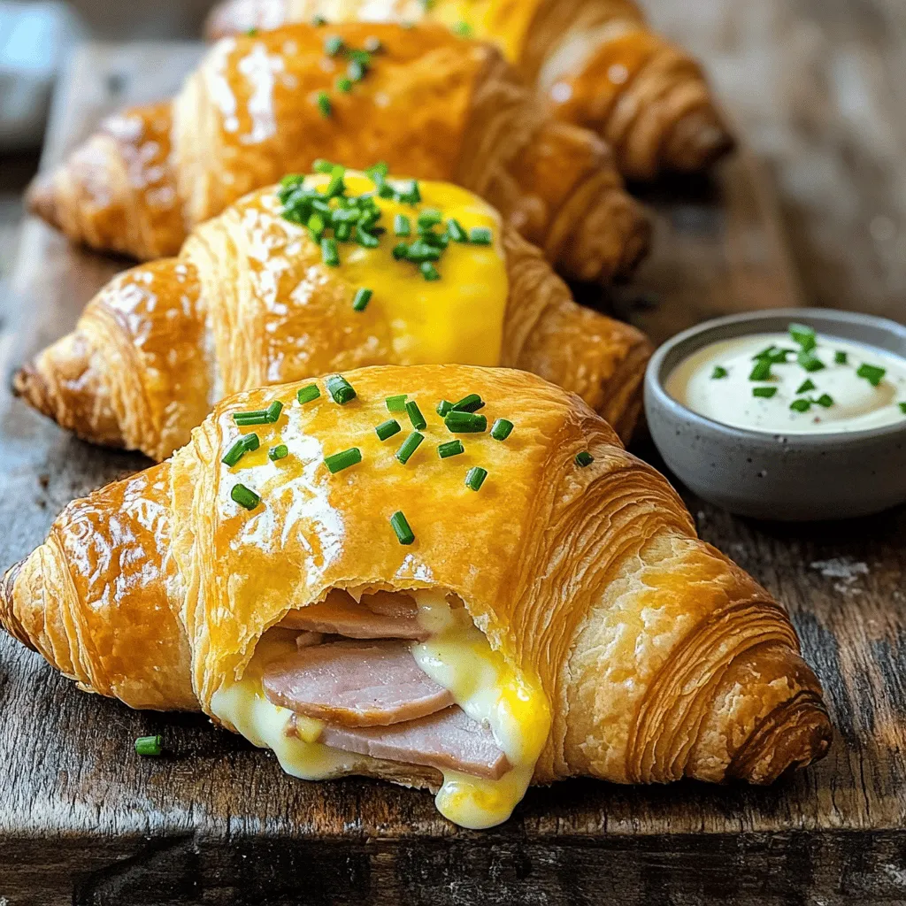 Baked Ham and Cheese Croissants Simple and Tasty Snack