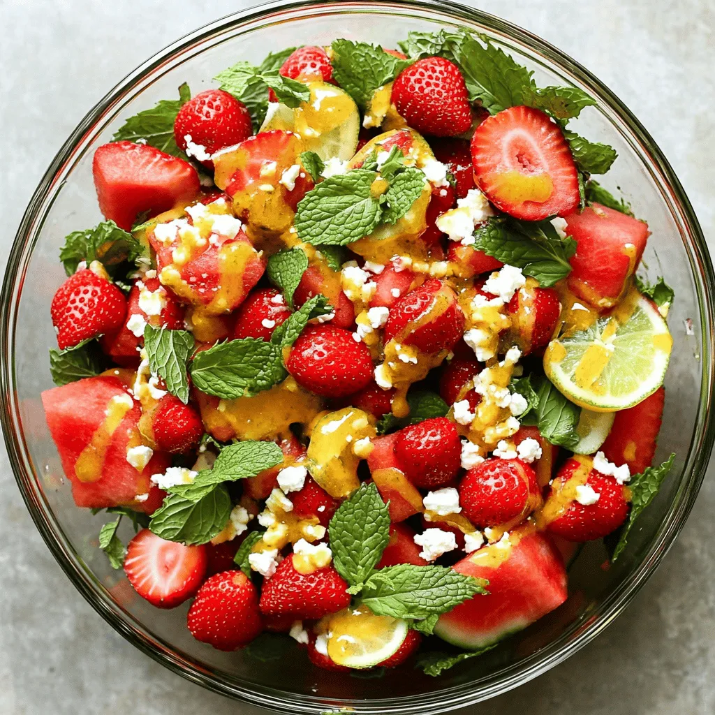 Watermelon Strawberry Salad Fresh and Flavorful Treat