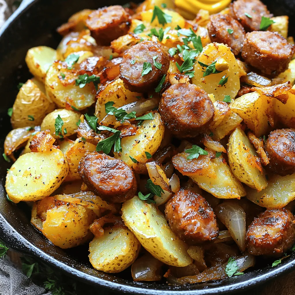 Crispy Fried Potatoes with Polish Sausage Delight
