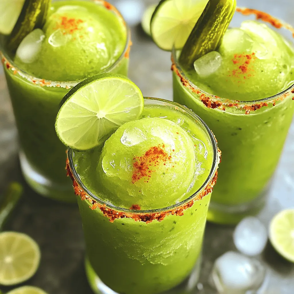 Pickle Margarita Slushies Refreshing Summer Drink