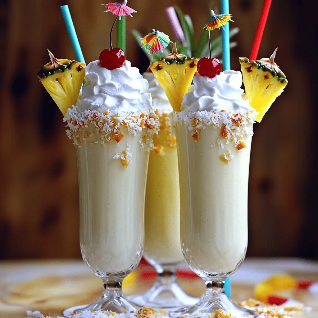 Pina Colada Milkshakes Recipe Irresistible Tropical Treat