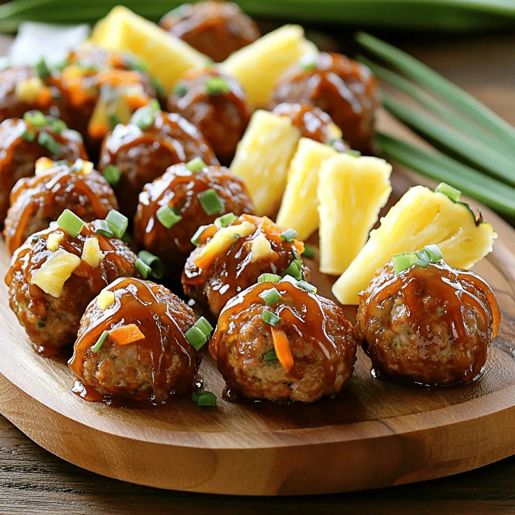 Savory Hawaiian Meatballs Easy and Tropical Dish